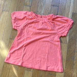 Pink Ruched Neck Tee